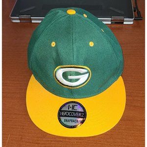 Green Bay Packers Hat Cap Snapback   Adult Headcoverz Green & Yellow
